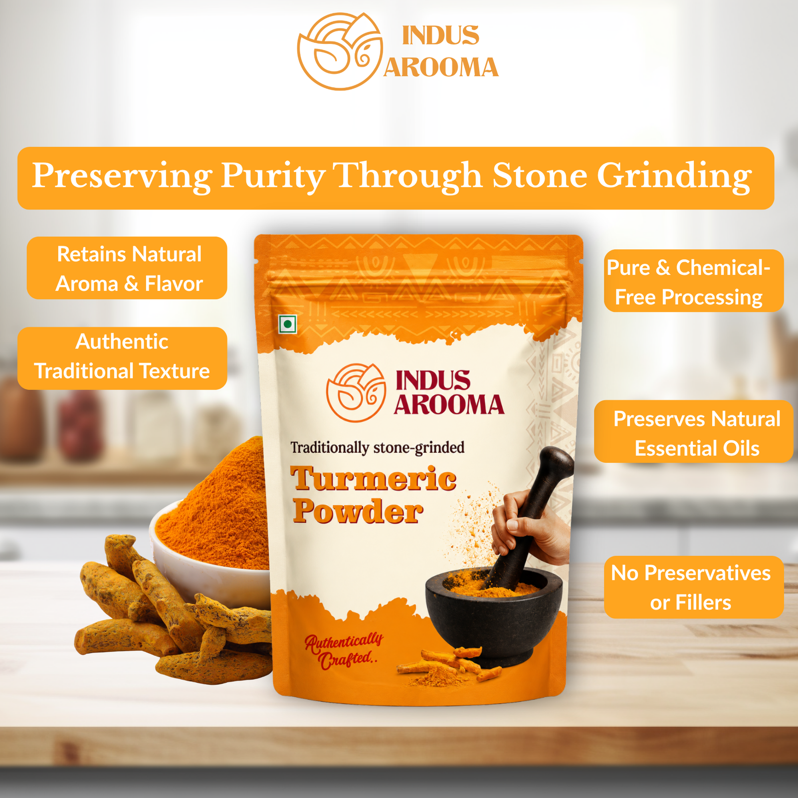 Stone Ground Turmeric Powder - Image 3