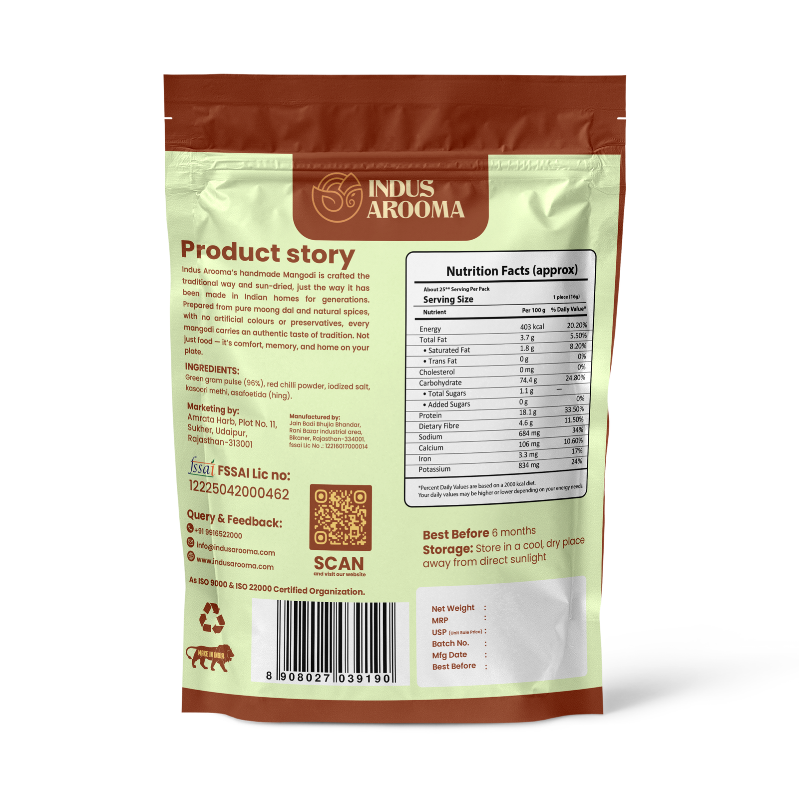 Handmade Mangodi 400Gram - Image 2