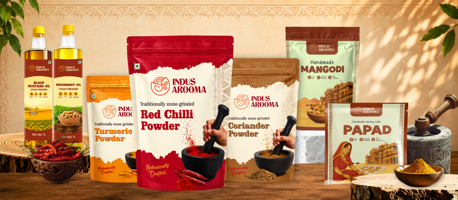 cold press oil & ston ground spices